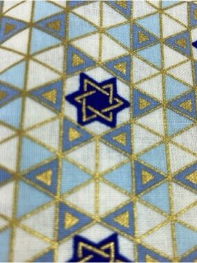 De Leon Design Group Tiny Star Of David Cotton Fabric 2 Yrd By 44” New 1998